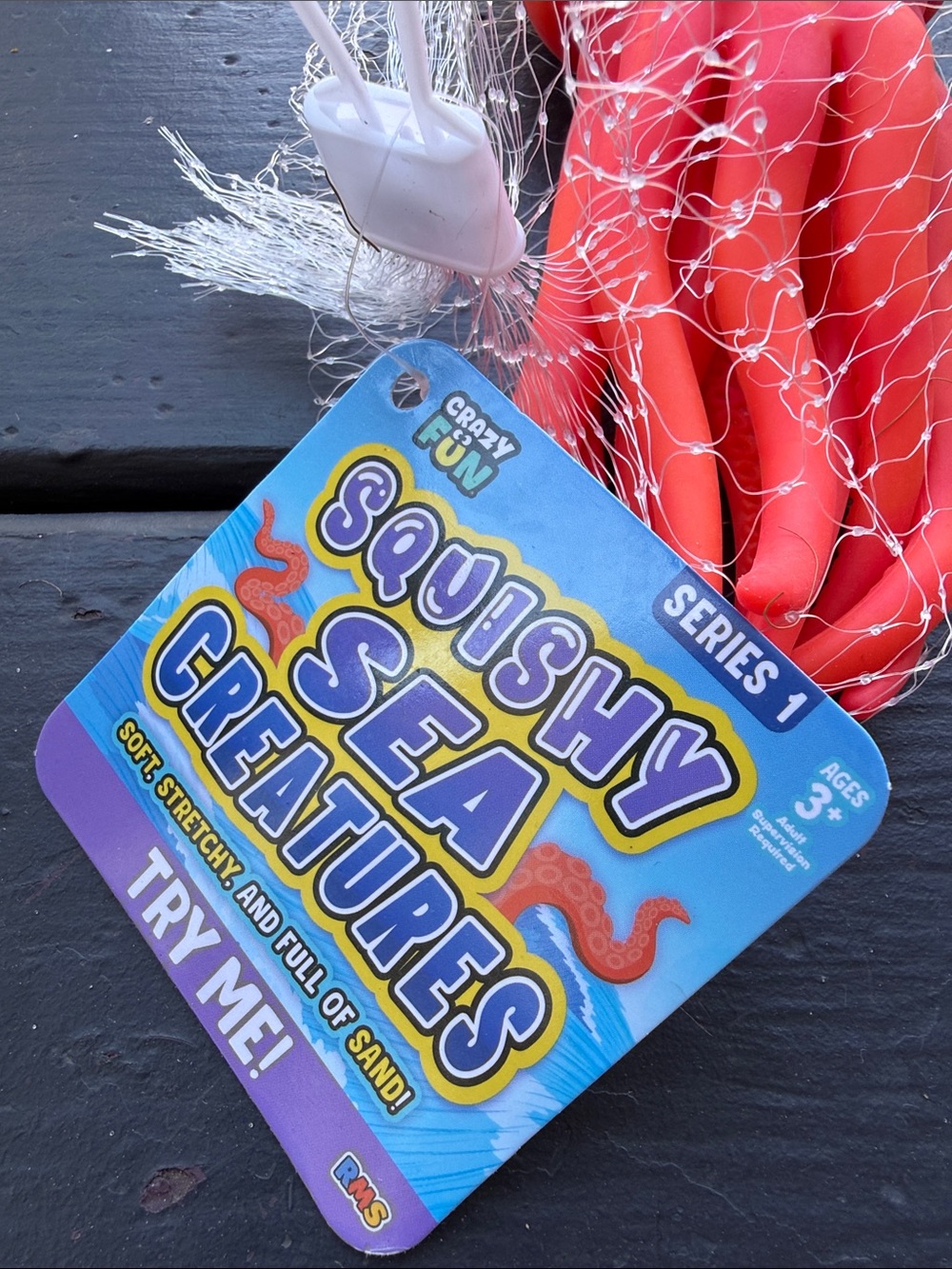 *VIRAL RARE* Squishy Red Squid Toy - Crazy Fun! RMS . NEW with tags! - Picture 3 of 6